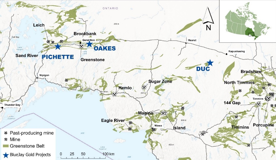 Exploration in Ontario map